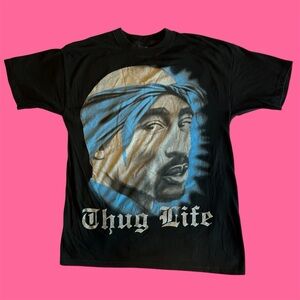 Vintage 90s Sun Wear Tag 2 PAC Thug Life Graphic Rap Tee 2XL